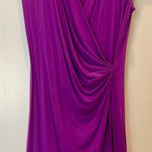 Elegant Purple Draped Dress